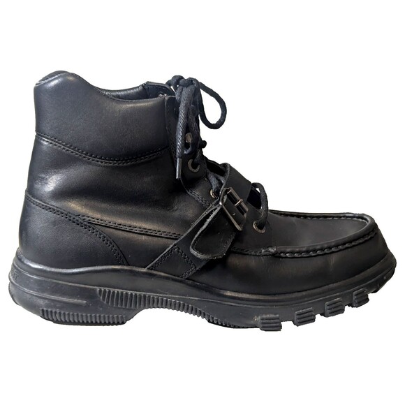 VTG 90s Polo Sport Ralph Lauren MB3501 Black Leather Hiking Boots Men\'s 13D main image 7